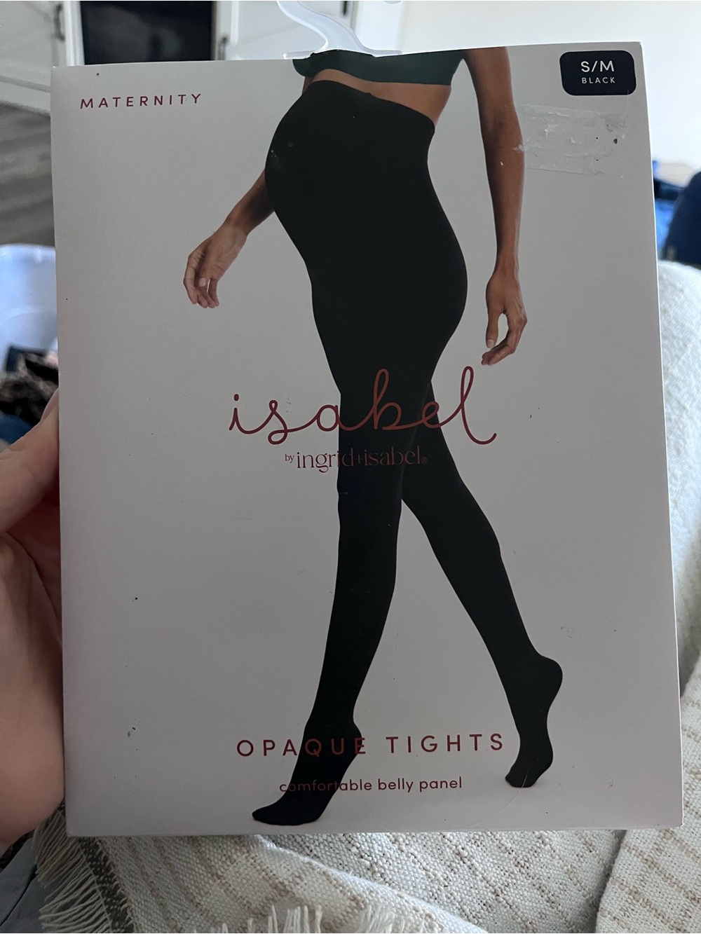 Isabel Maternity Opaque Tights - Black